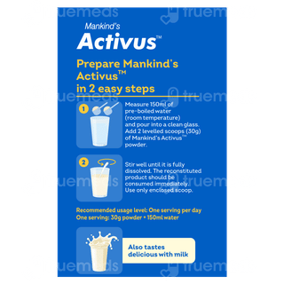 Activus Vanilla Flavour Zero Added Sucrose Refill Powder 200Gm